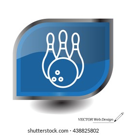Vector Bowling Pins and Bowling Ball Set