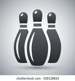 Vector bowling pins icon