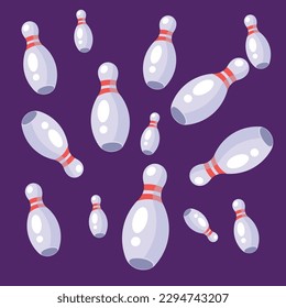 Vector bowling poster with ball and bowling pins