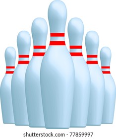 Vector Bowling pyramid illustration