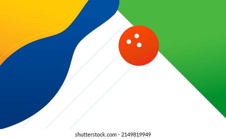 Vector bowling sport. Abstract futuristic sports background. 
