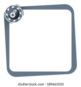 vector box for any text with arrows and cogwheels