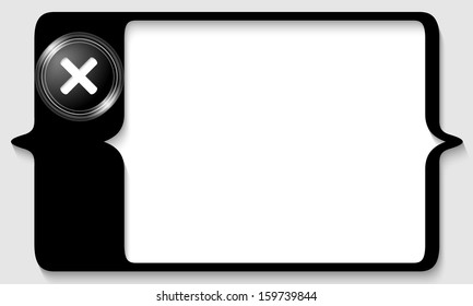 vector box for any text with a ban mark