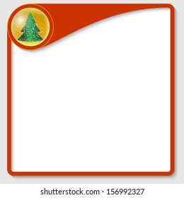 vector box for any text and Christmas tree