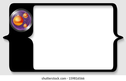vector box for any text with a Christmas balls
