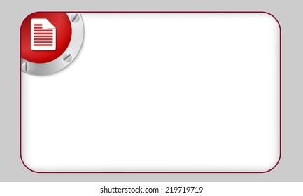 vector box for any text with document icon