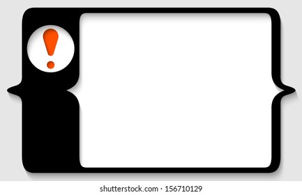 vector box for any text with exclamation mark