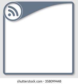 Vector box for any text with feed symbol