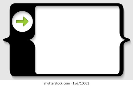 vector box for any text with green arrow