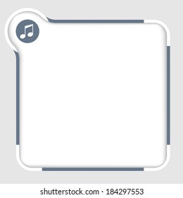 vector box for any text with music icon