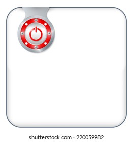 vector box for any text with power button
