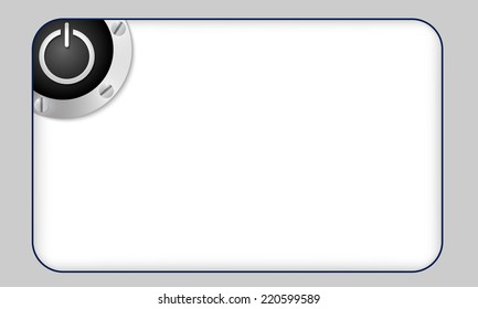 vector box for any text with power button