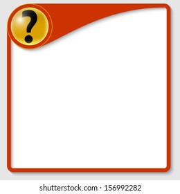 vector box for any text and question mark