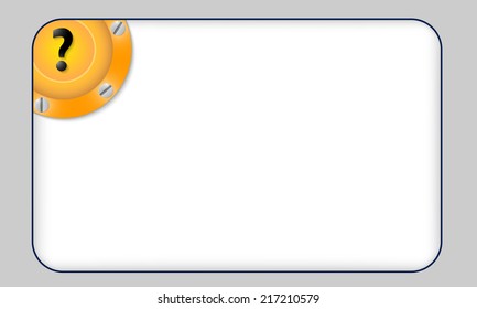 vector box for any text with question mark