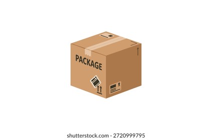 ICONO DE LOGÍSTICA DE ENTREGA DE CAJA DE VECTOR