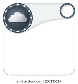 vector box for entering text with arrows and cloud