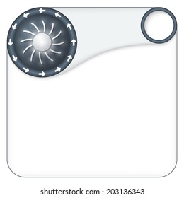vector box for entering text with arrows and sun