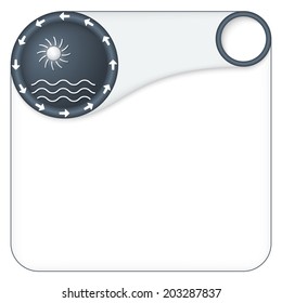 vector box for entering text with arrows and sea