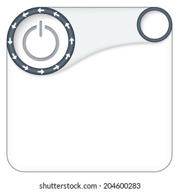 vector box for entering text with arrows and power button