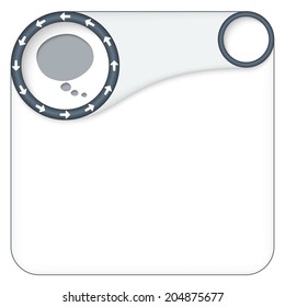 vector box for entering text with arrows and speech bubble