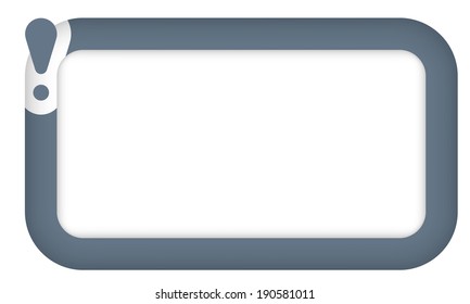 vector box for entering text with exclamation  mark