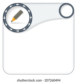 vector box for entering text with pencil