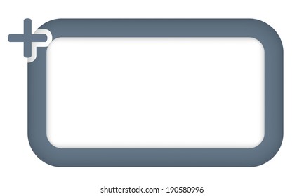 vector box for entering text with plus sign