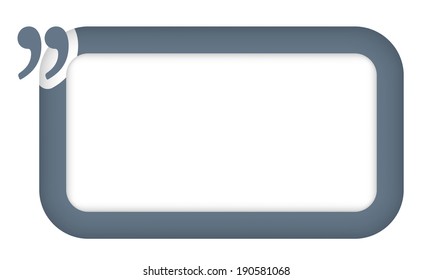 vector box for entering text with quotation  mark