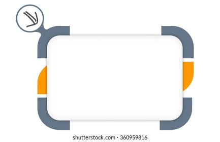 Vector box to fill your text and hand written arrow
