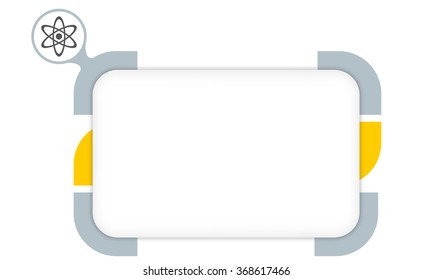 Vector box to fill your text and science icon