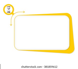 Vector box to fill your text and sand glass