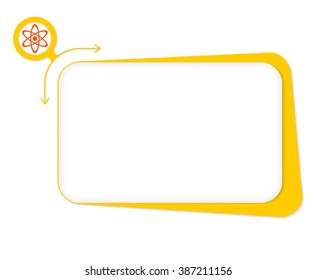 Vector box to fill your text and science icon