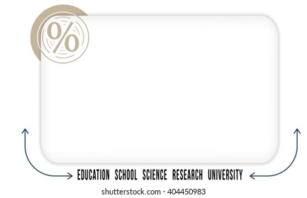 Vector box to fill your text and percent symbol
