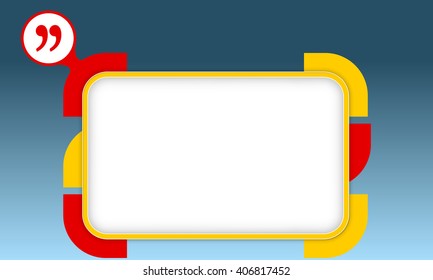 Vector box to fill your text and quotation mark