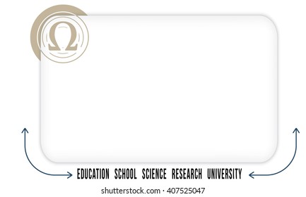 Vector box to fill your text and omega symbol