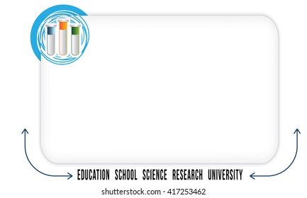 Vector box to fill your text and test tubes