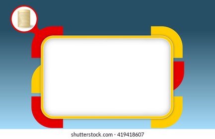 Vector box to fill your text and coin