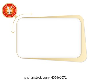 Vector box to fill your text and yen