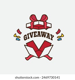 vector box with "giveaway" text good for design