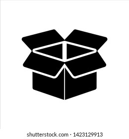 Vector box icon. black symbol with trendy flat style icon for web site design, logo, app, UI isolated on white background