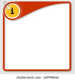 vector box with info sign and paper clip