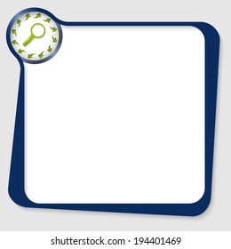 vector box with magnifier and arrows