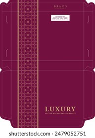 Vector Box packaging die cut template batik seamless pattern design