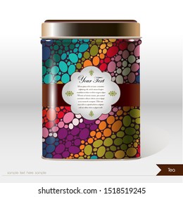 Vector box with place for your text. Design product package. Tea, coffee, dry products