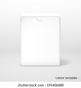 Vector box template. Full face.