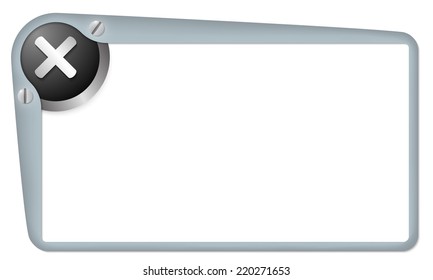 vector box for text with multiplication symbol