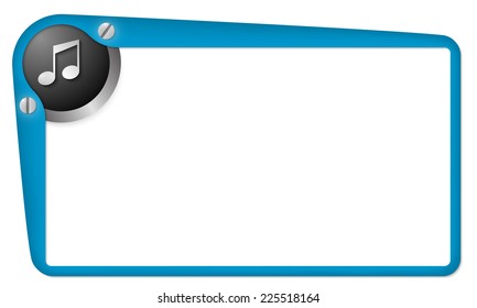 vector box for text with music icon