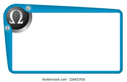 vector box for text with omega symbol