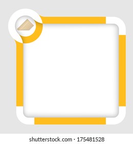 vector box for text with paper envelope
