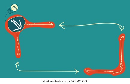 Vector box for your text and arrow